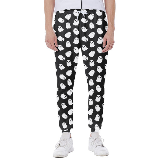 Cute Little Ghost Pattern Print Scuba Joggers