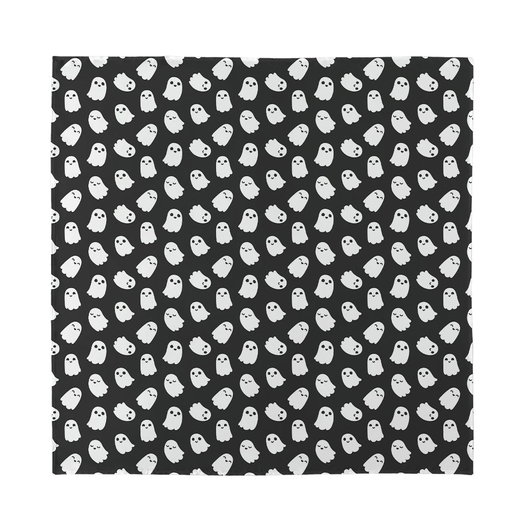 Cute Little Ghost Pattern Print Silk Bandana