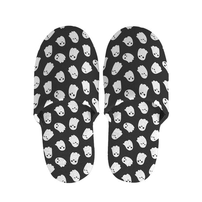 Cute Little Ghost Pattern Print Slippers