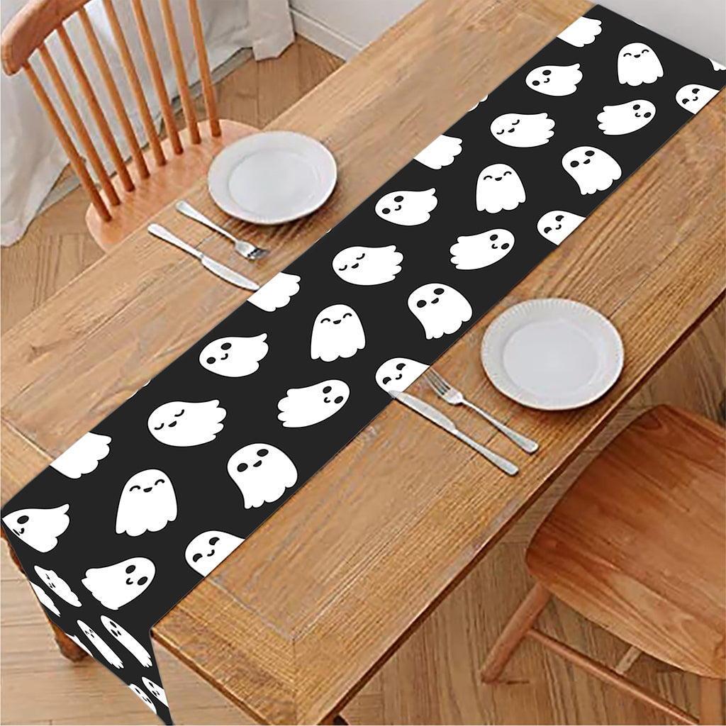 Cute Little Ghost Pattern Print Table Runner