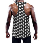 Cute Little Ghost Pattern Print Training Tank Top