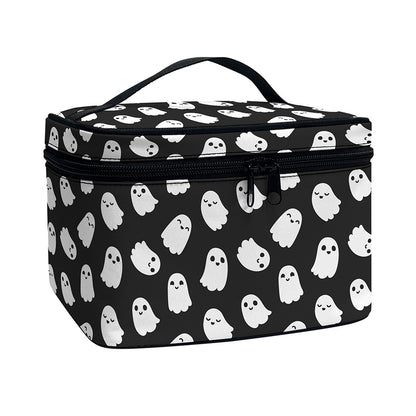 Cute Little Ghost Pattern Print Travel Makeup Bag