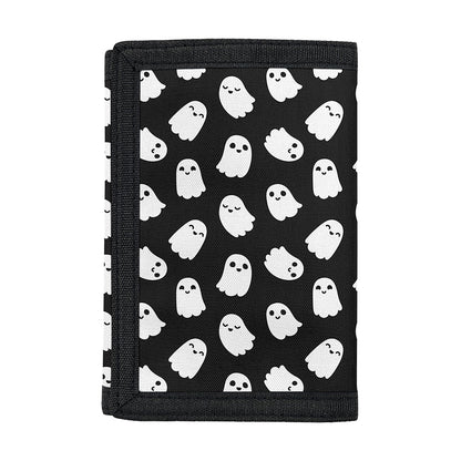 Cute Little Ghost Pattern Print Trifold Wallet
