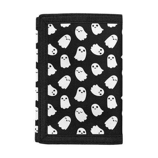 Cute Little Ghost Pattern Print Trifold Wallet