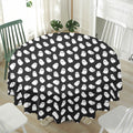 Cute Little Ghost Pattern Print Waterproof Round Tablecloth