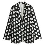 Cute Little Ghost Pattern Print Women's Blazer