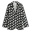 Cute Little Ghost Pattern Print Women's Cotton Blazer