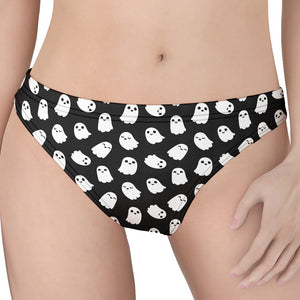 Cute Little Ghost Pattern Print Women's Thong