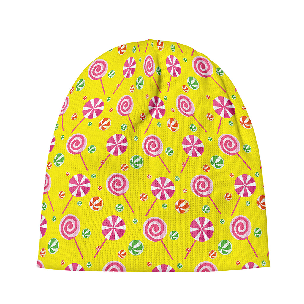 Cute Lollipop Pattern Print Beanie
