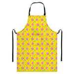 Cute Lollipop Pattern Print Bib Apron With Pocket