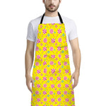 Cute Lollipop Pattern Print Bib Apron With Pocket