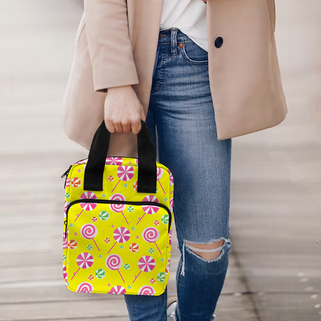 Cute Lollipop Pattern Print Bible Tote Bag