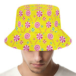 Cute Lollipop Pattern Print Bucket Hat