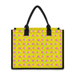 Cute Lollipop Pattern Print Canvas Tote Bag