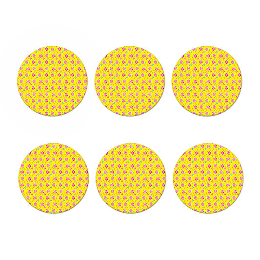 Cute Lollipop Pattern Print Coaster Set