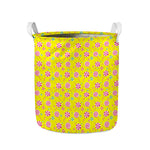 Cute Lollipop Pattern Print Collapsible Laundry Basket