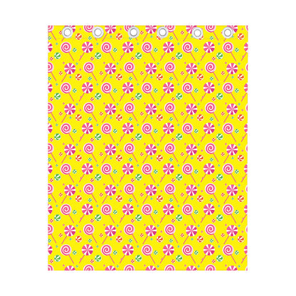 Cute Lollipop Pattern Print Curtain