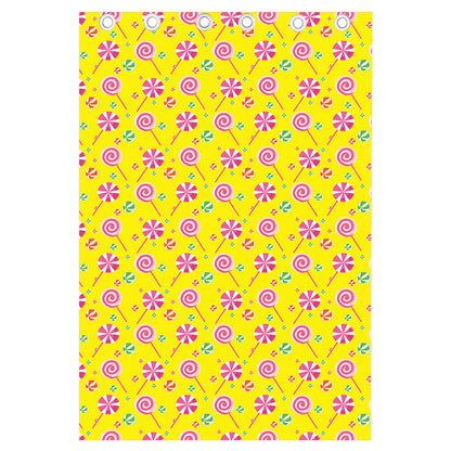 Cute Lollipop Pattern Print Curtain