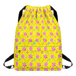 Cute Lollipop Pattern Print Drawstring Backpack