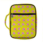Cute Lollipop Pattern Print Front Pocket Bible Bag