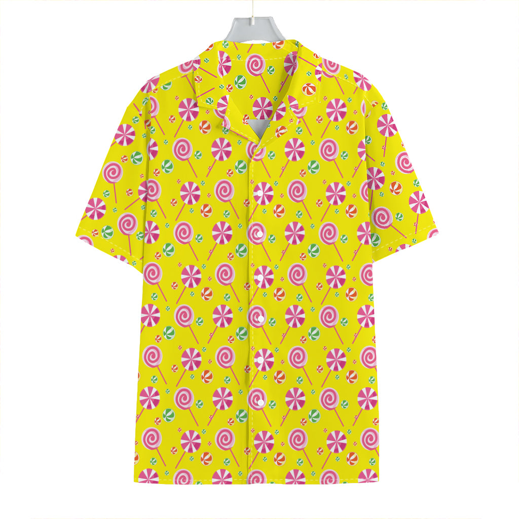 Cute Lollipop Pattern Print Hawaiian Shirt