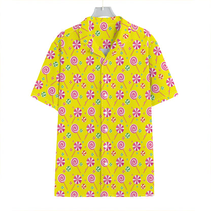 Cute Lollipop Pattern Print Hawaiian Shirt