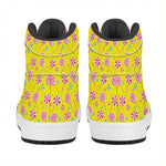 Cute Lollipop Pattern Print High Top Leather Sneakers