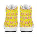 Cute Lollipop Pattern Print High Top Leather Sneakers