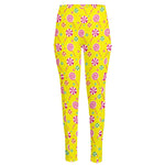 Cute Lollipop Pattern Print High-Waisted Pocket Leggings