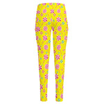 Cute Lollipop Pattern Print High-Waisted Pocket Leggings