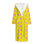 Cute Lollipop Pattern Print Hooded Bathrobe