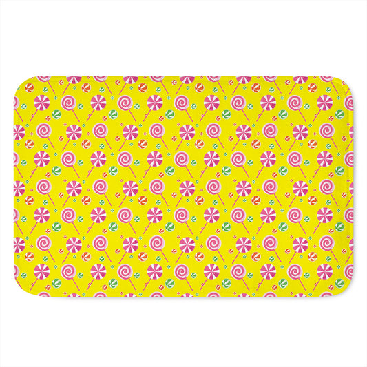 Cute Lollipop Pattern Print Indoor Door Mat
