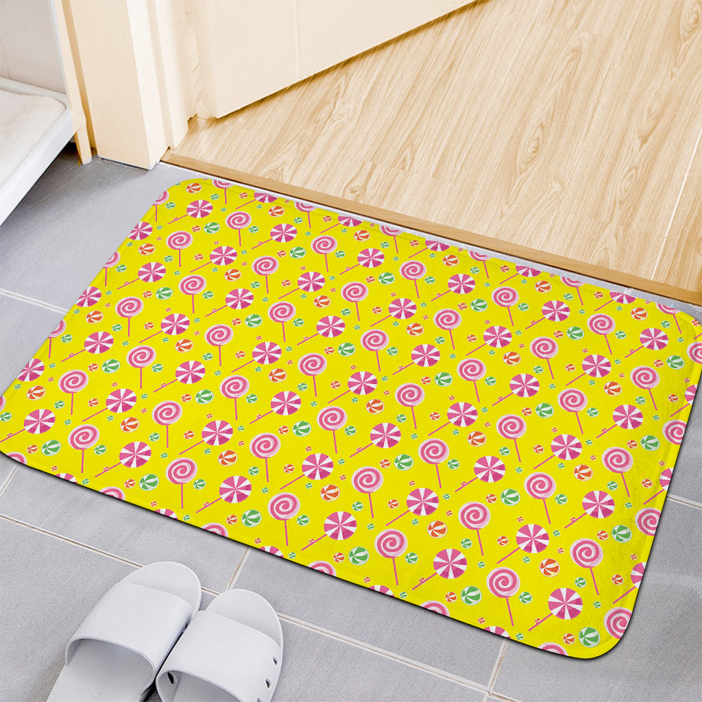 Cute Lollipop Pattern Print Indoor Door Mat