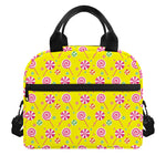 Cute Lollipop Pattern Print Insulated Lunch Bag