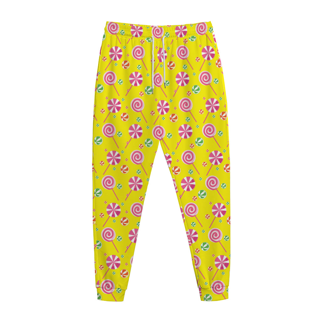 Cute Lollipop Pattern Print Jogger Pants