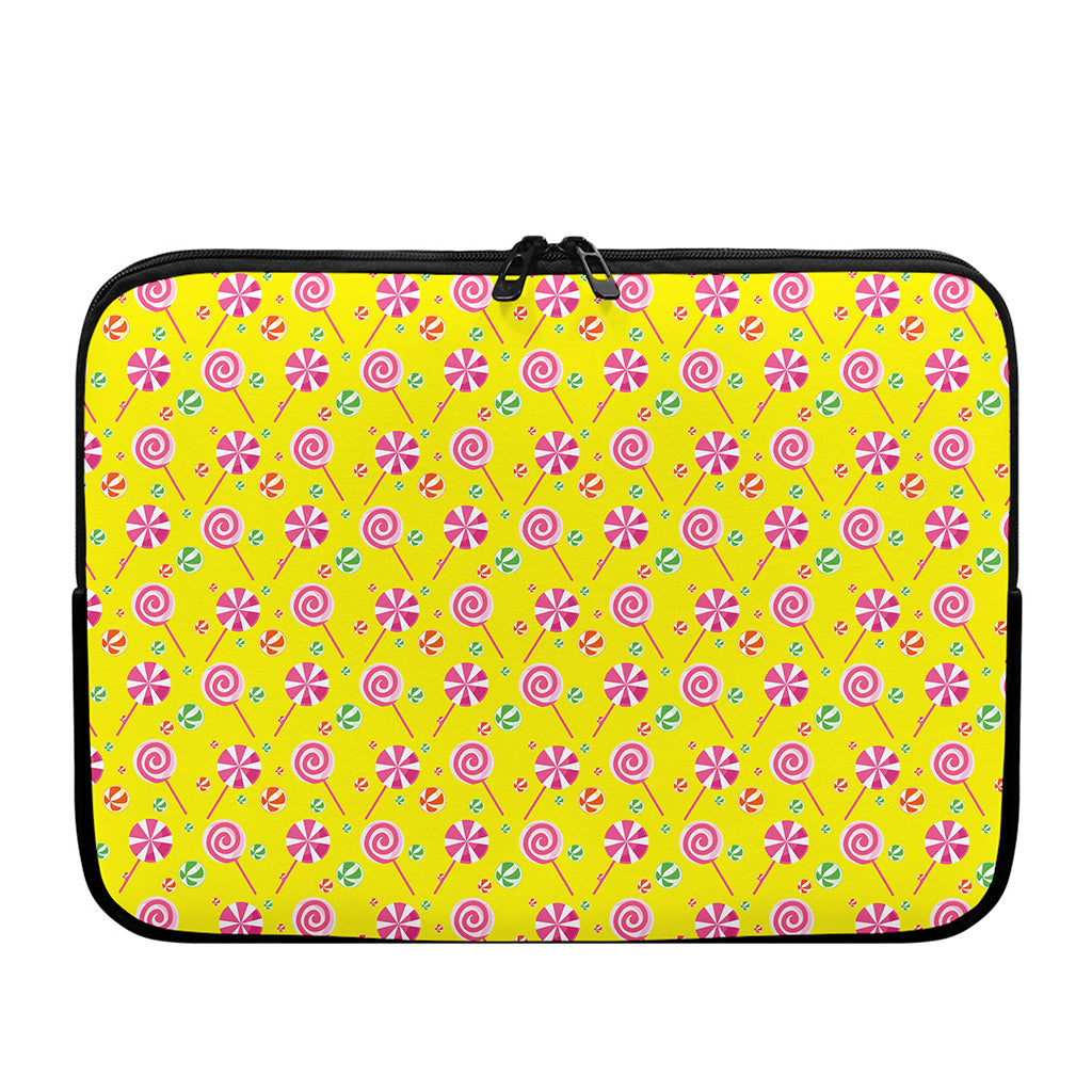 Cute Lollipop Pattern Print Laptop Sleeve