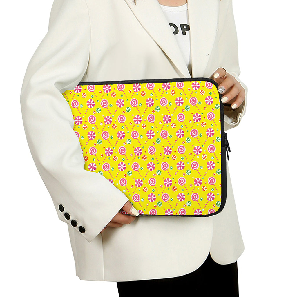 Cute Lollipop Pattern Print Laptop Sleeve