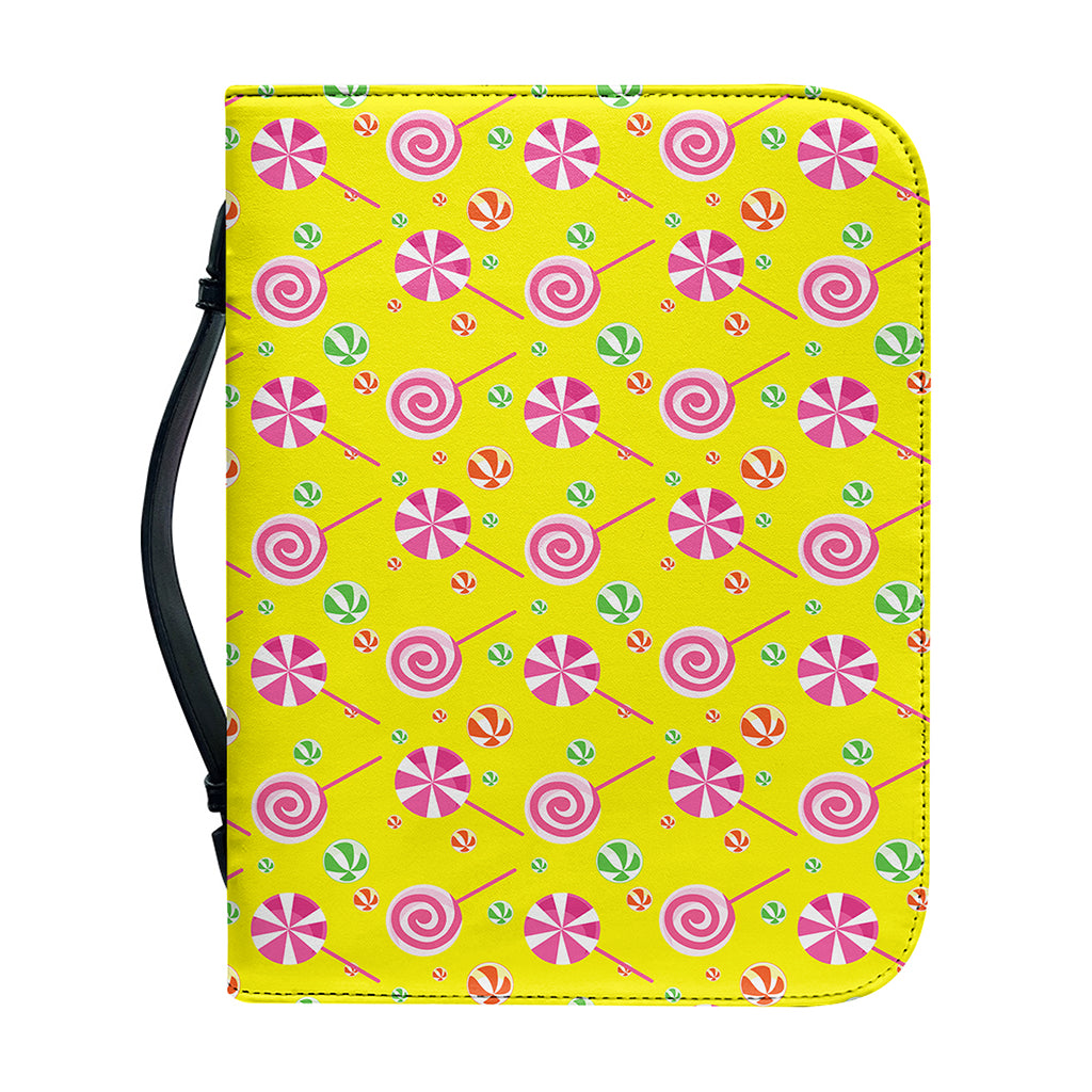 Cute Lollipop Pattern Print Leather Bible Cover