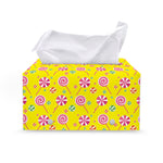 Cute Lollipop Pattern Print Leather Tissue Box Cover