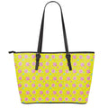 Cute Lollipop Pattern Print Leather Tote Bag With Zipper
