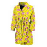 Cute Lollipop Pattern Print Men's Bathrobe