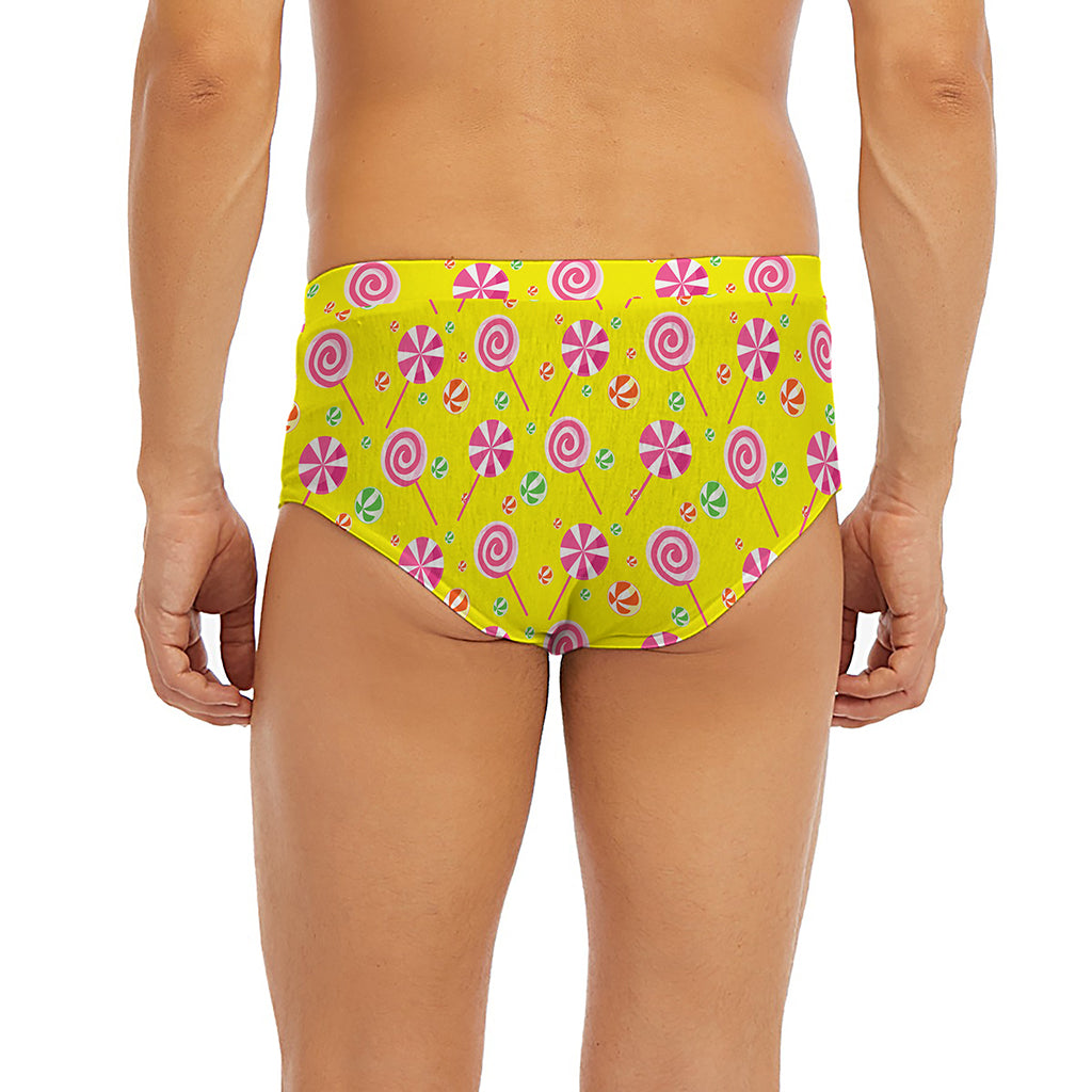Cute Lollipop Pattern Print Men's Briefs