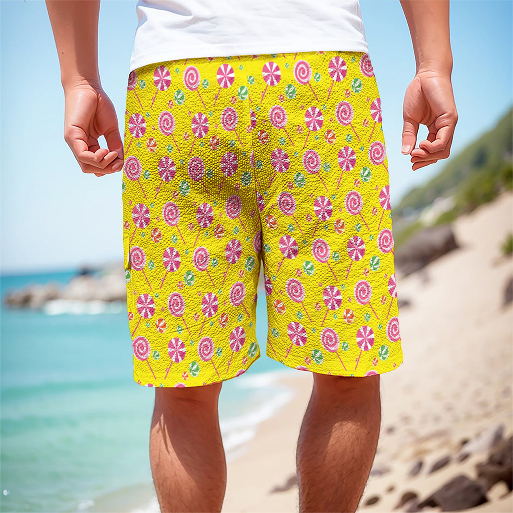 Cute Lollipop Pattern Print Men's Cargo Shorts