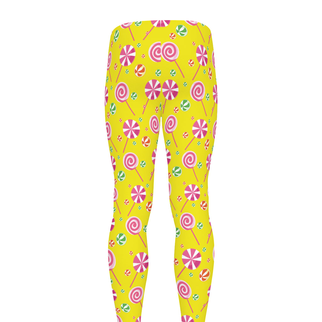 Cute Lollipop Pattern Print Men's leggings