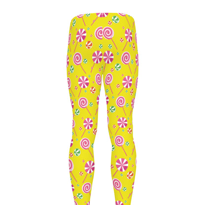 Cute Lollipop Pattern Print Men's leggings