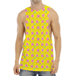 Cute Lollipop Pattern Print Men's Muscle Tank Top