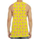 Cute Lollipop Pattern Print Men's Muscle Tank Top