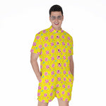 Cute Lollipop Pattern Print Men's Rompers