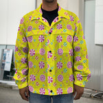 Cute Lollipop Pattern Print Men's Shirt Jacket