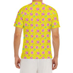 Cute Lollipop Pattern Print Men's Short Sleeve Rash Guard